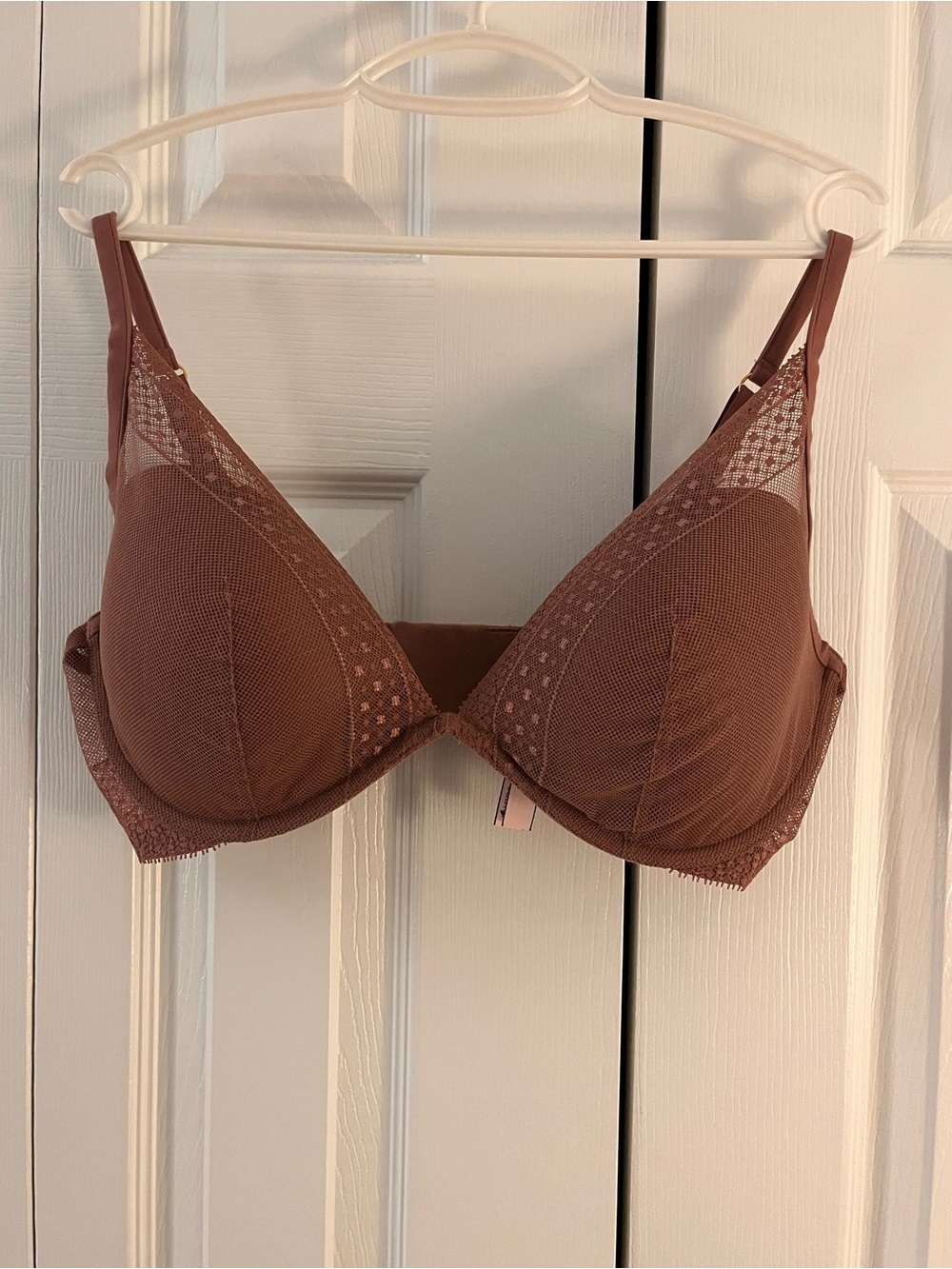 Victoria's Secret Mauve Lace-Trim Bra